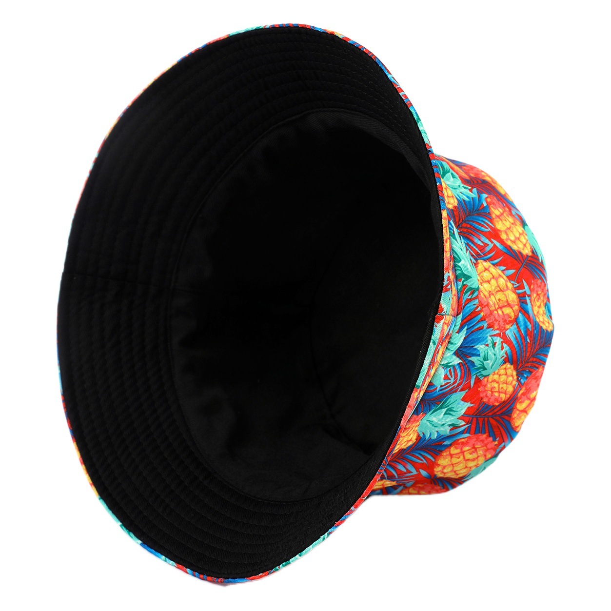 Venta caliente playa estilo plátano impreso pescador sombrero primavera y verano hombres y mujeres al aire libre protección solar de doble cara Cuenca del sombrero