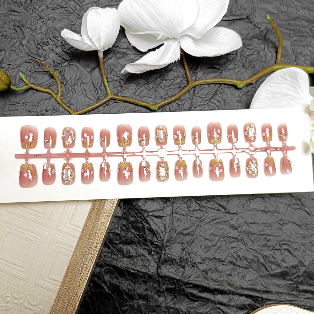 Parche de uñas ojo de gato, uñas prefabricadas, joyas, diamantes, uñas, 30 piezas cortas, tulipanes, uñas postizas image 4