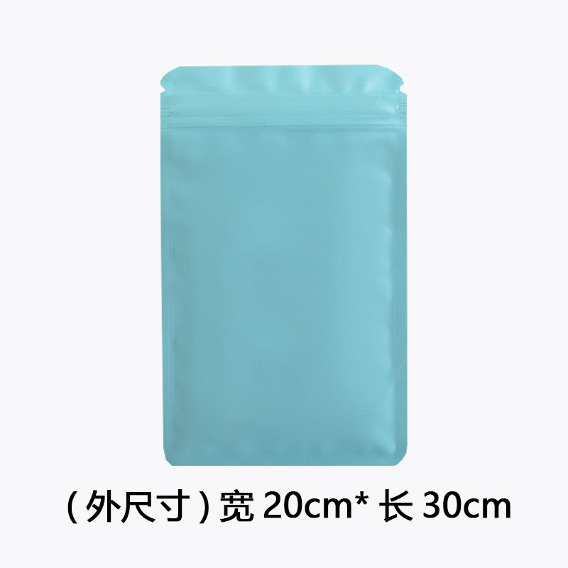 Joyas de color Bolsa ziplock Bolsa ciega Bolsa de papel de aluminio esmerilado Bolsa de hueso opaca aluminizada de doble cara Bolsa de embalaje sellada con alimentos