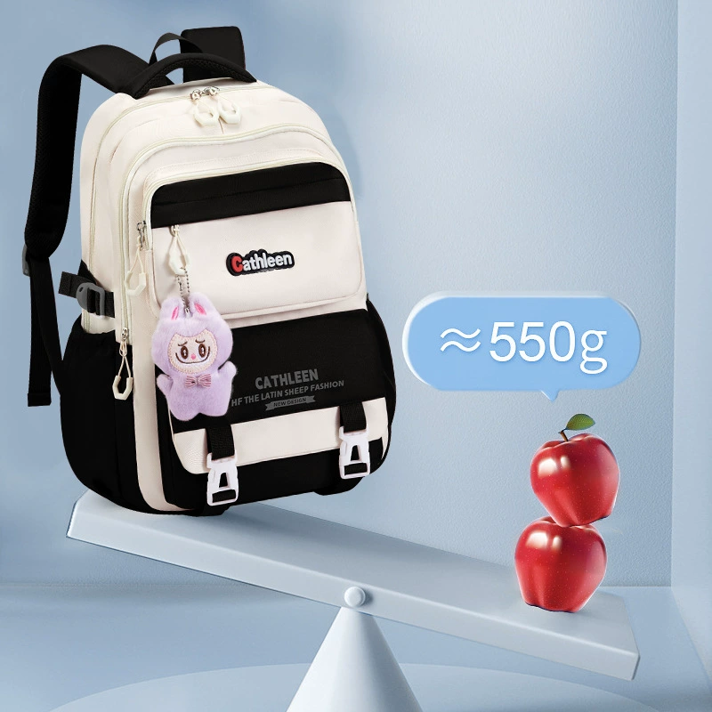School bag, Japanese shoulder bag, capacious backpack lightweight, simple and elegant design, spine protection