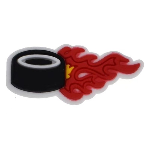 Ice Hockey Series Soybean Shoe Buckle Decorative Slides DIY Accessories PVC Shoe Flower Buckle