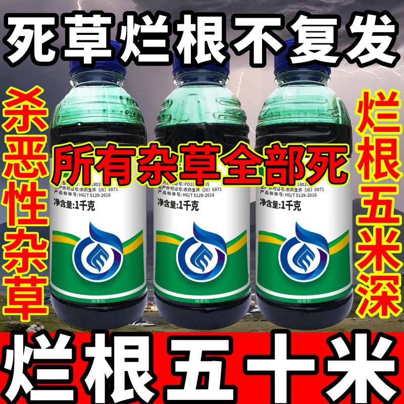 高浓度精草铵膦铵盐除草剂小飞蓬牛筋斩草除根杂草死草烂根不复发