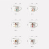 A Creative Family Family Parent -Child Cup Sanwukou Set Family Drinking Water Ceramic Breakfast Beach Cup