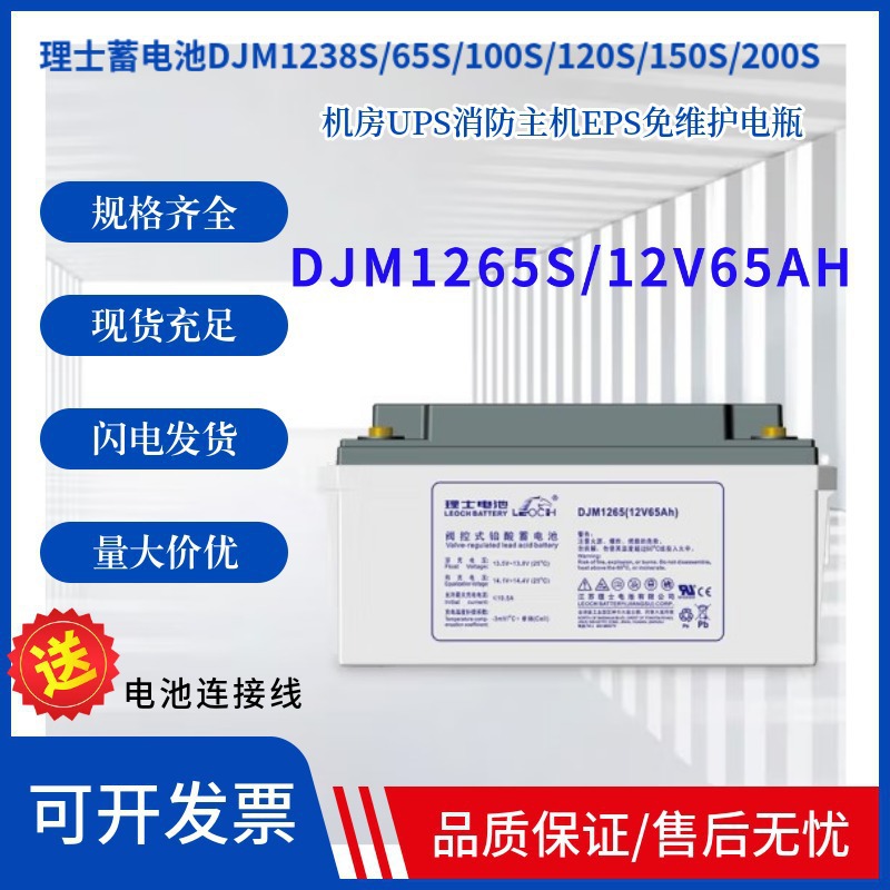 理士蓄电池DJM1265S铅酸储能12V65AH机房UPSEPS直流电源电池