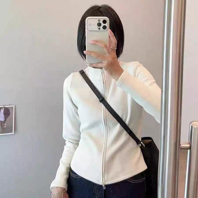 Graphene Slim-Fit Jacket for Women 2026 Autumn/Winter New Slim-Fit Warm Coat with Stand-Up Collar and Zipper Cardigan Top Graphene Slim-Fit Jacket for Women 2026 Autumn/Winter New Slim-Fit Warm Coat with Stand-Up Collar and Zipper Cardigan Top