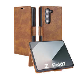 适用谷歌Pixel9 Pro Fold翻盖插卡皮套定制三星 Z Fold7手机皮套