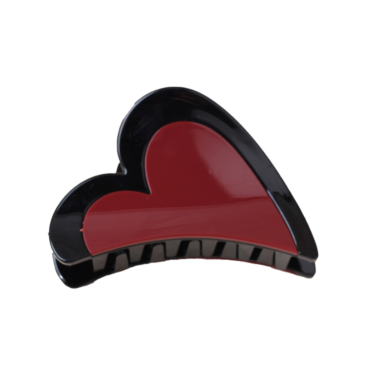 Nuevo color de plástico amor abrazadera de cabello clara dulce niña de color agarrar un sandwich de color pequeño tiburón rojo