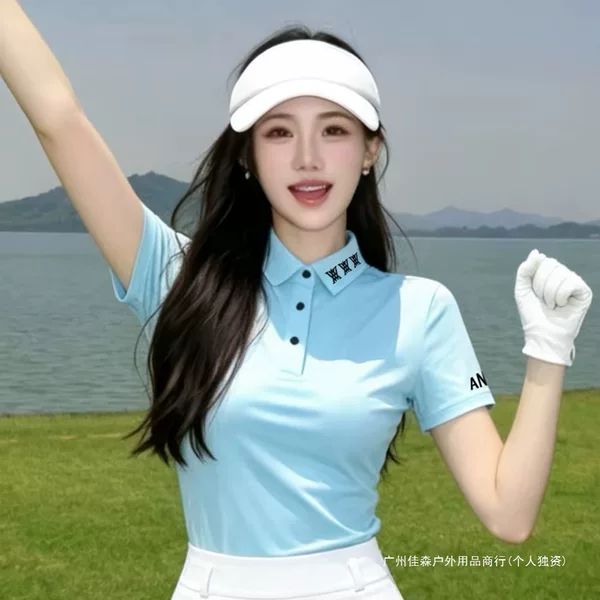 2026 Summer New Golf Apparel Short Sleeve Sports Breathable Slim Fit Versatile Women's Short Sleeve