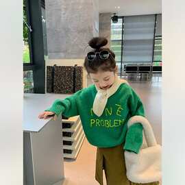 女童毛衣秋冬款2026新款儿童针织打底衫冬装童装宝宝休闲套头上衣