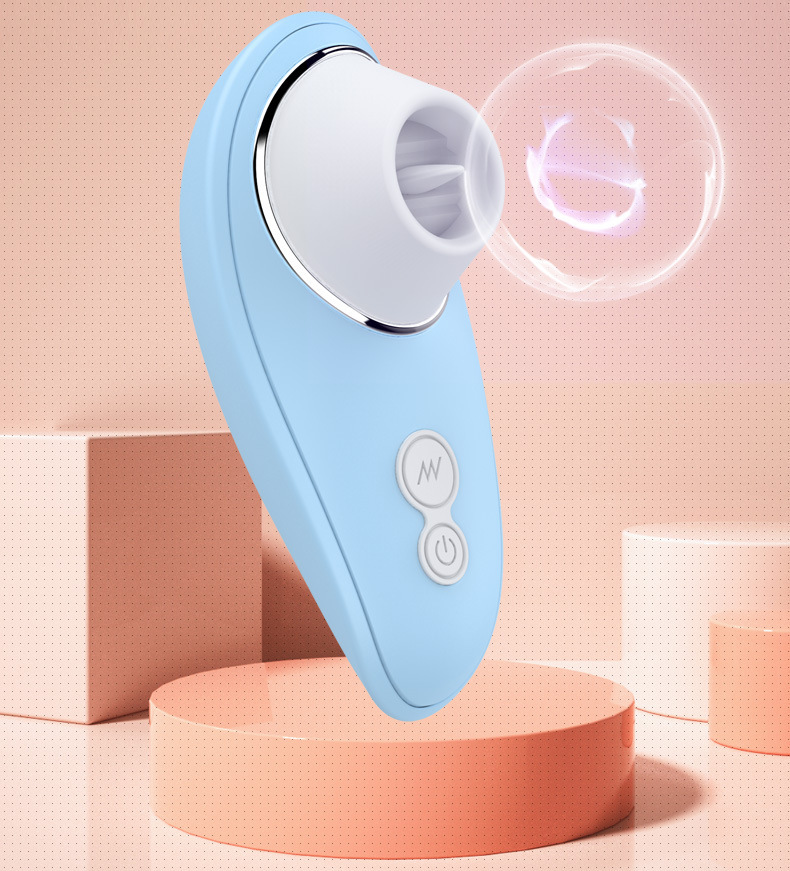 Woodpecker Tongue-Licking Wearable Egg Vibrator, Rechargeable Pink Fruit-Blue TPE — detail image 6
