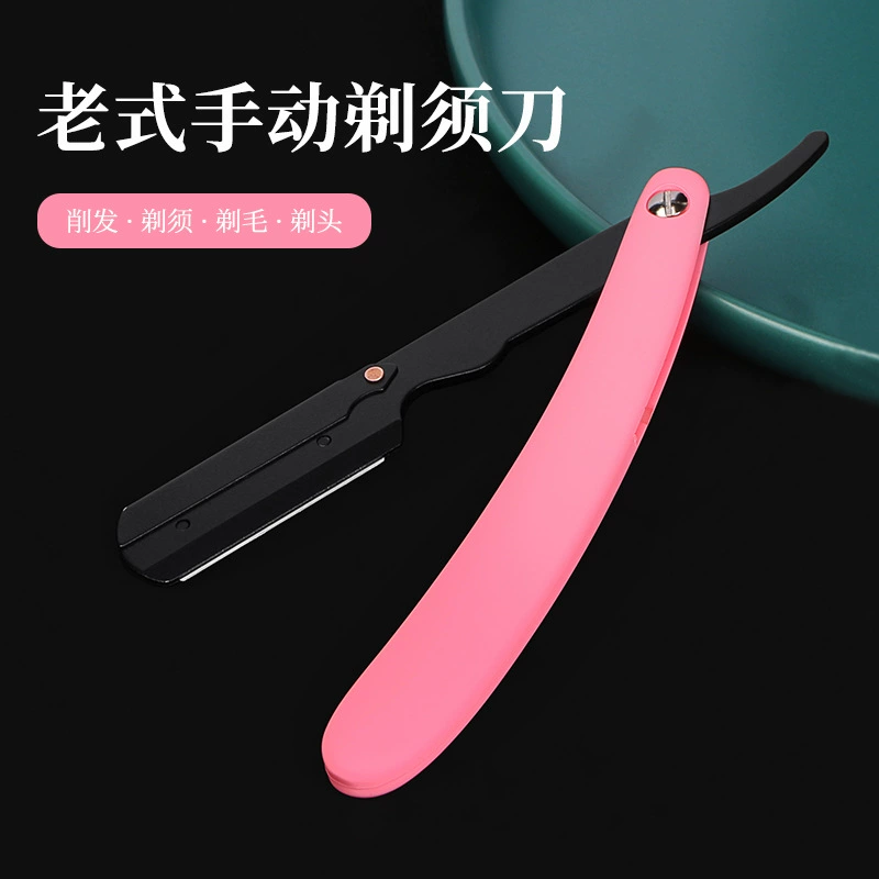 Fuchsia old-fashioned handle, razor shaving