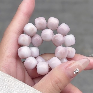 Authentic [Qiong Yao] Peach Blossom Brewed Natural Bodhi Root Bracelet Student Version Wringing Fingers Soft Buddha Beads genuine goods Bodhi Hand