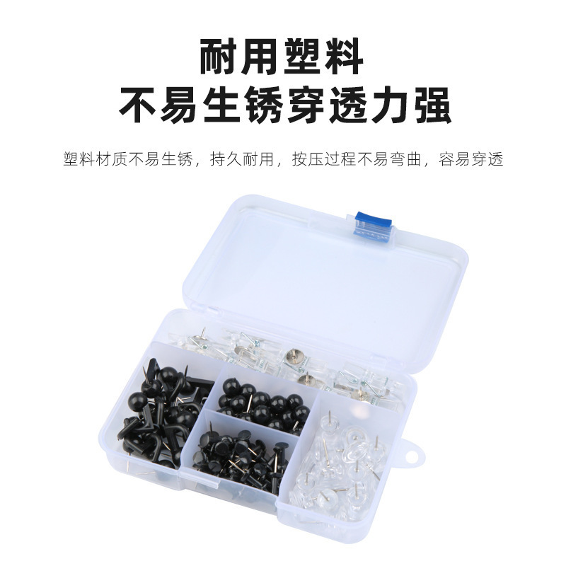 Combinación de clip de chincheta creativo multifuncional de color transparente de Rockfield Juego de tachuelas de foto de mapa de tablero de corcho