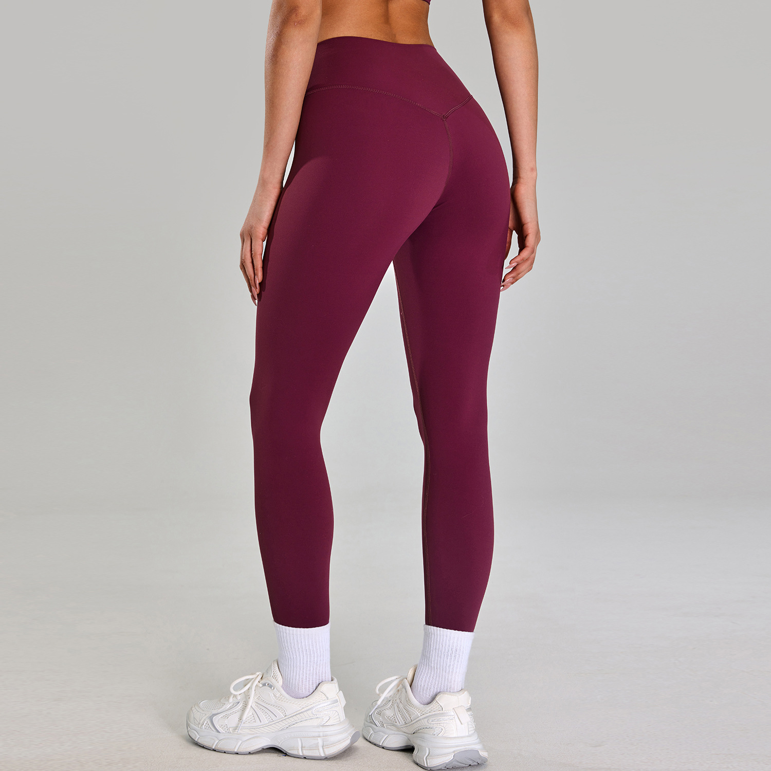 Pantalones deportivos transpirables de secado rápido transfronterizo para mujeres, pantalones deportivos ajustados para correr, pantalones de yoga desnudos de cintura alta y glúteos
