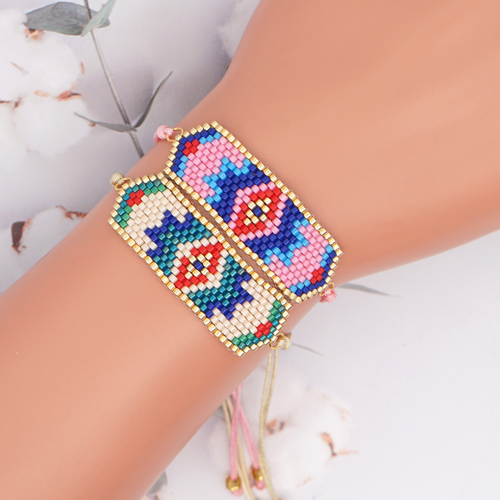 Bohemian Ethnic Style Wild Miyuki Rice Beads Hand-woven Beaded Bracelet display picture 1