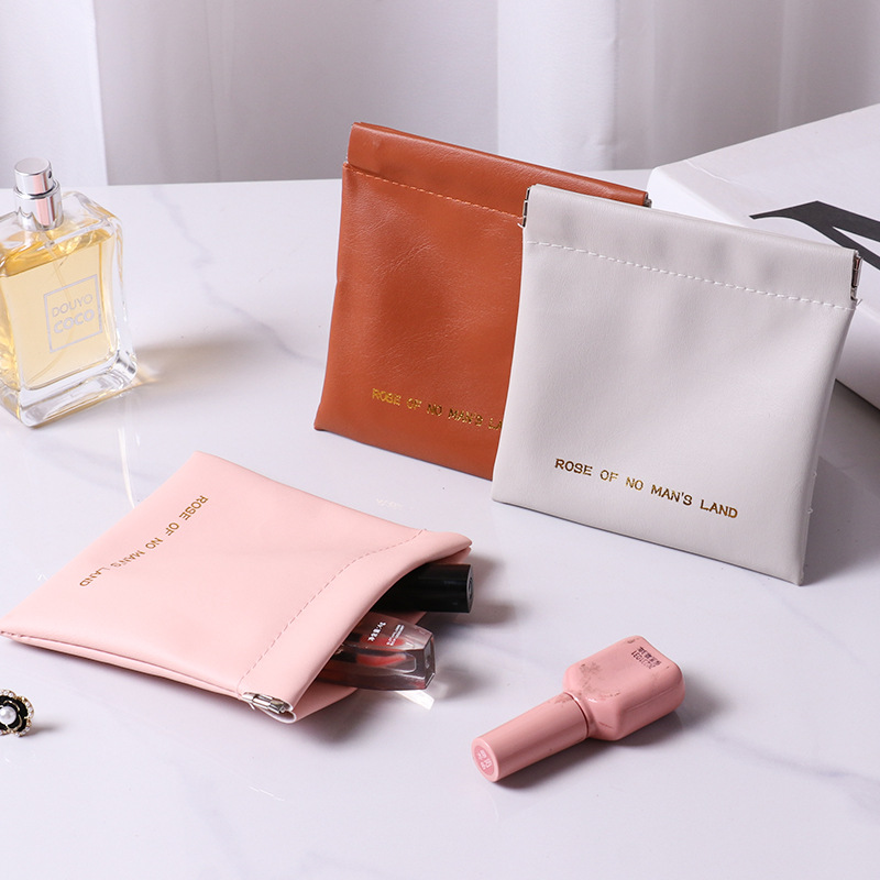 弹片化妆包姨妈巾收纳包防水首饰收纳包多功能数据线耳机收纳袋