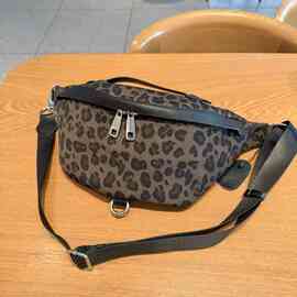 女士包包新款豹纹斜挎百搭胸包网红饺子包休闲腰包新款时尚单肩包