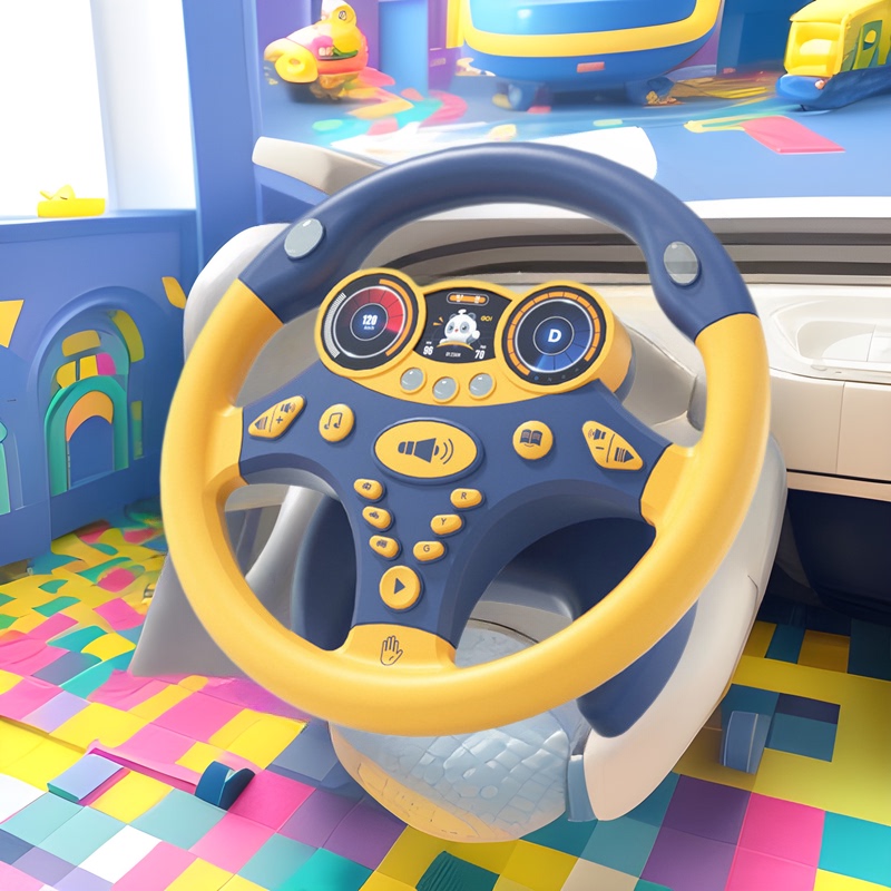 Children's Co-Pilot Steering Wheel Toy Artificial Simulation Car Female Baby Car Rear Seat Popular Boy