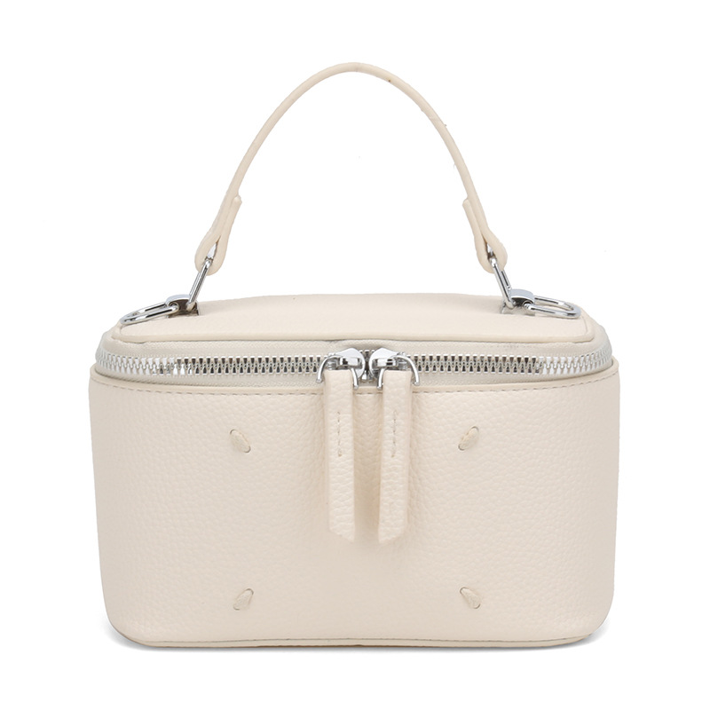 Bolso de caja de estilo occidental de color puro para mujer 2025 nuevo bolso cuadrado pequeño de moda de moda bolso de lonchera de mensajero de un solo hombro de sentido de alta gama