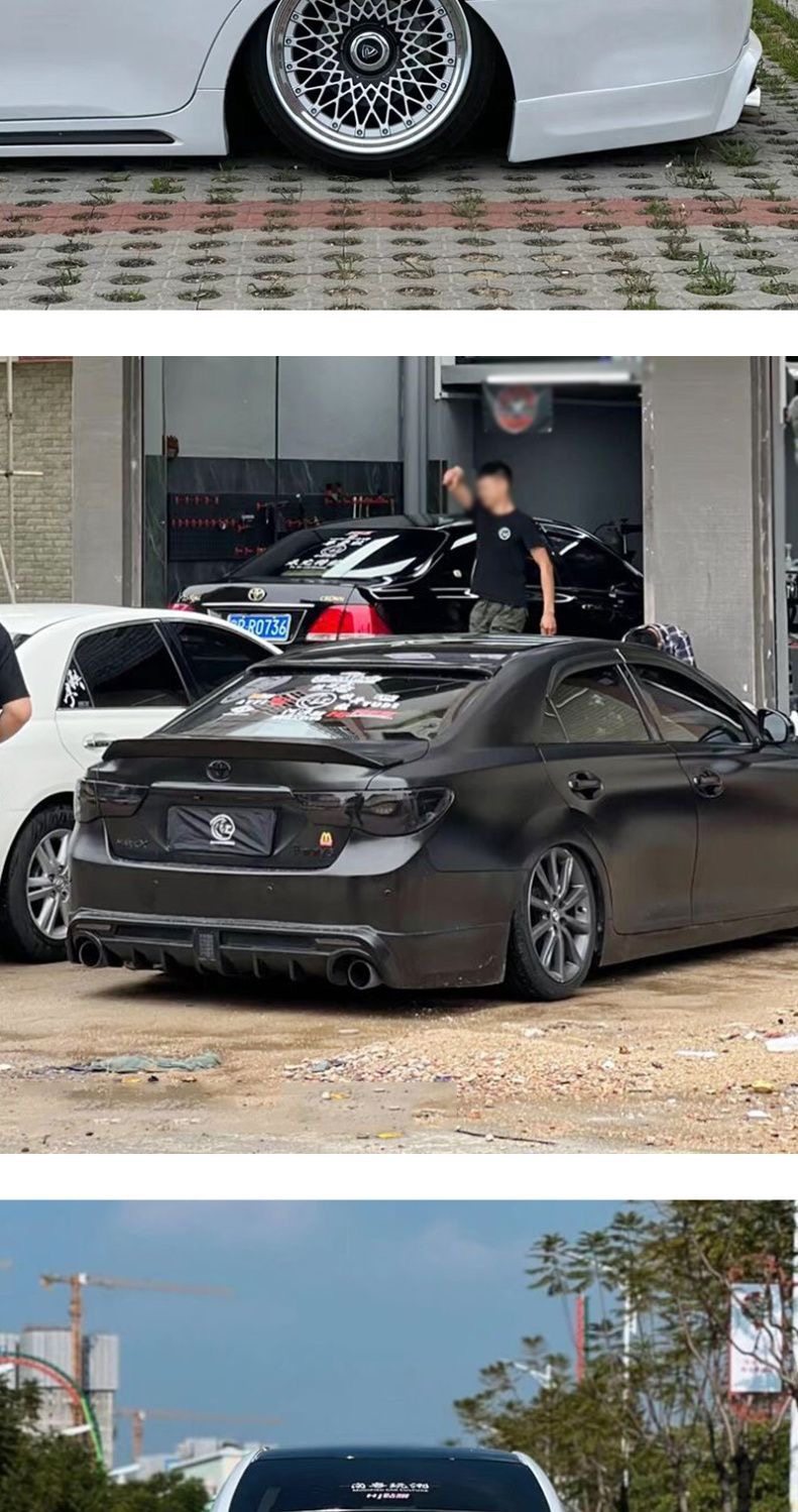 Suitable for Toyota Reiz Rear Spoiler, 05-17 Models, Special Duckbill Style for Old and New Reiz Modification, No-Drill Abs Rear Spoiler
