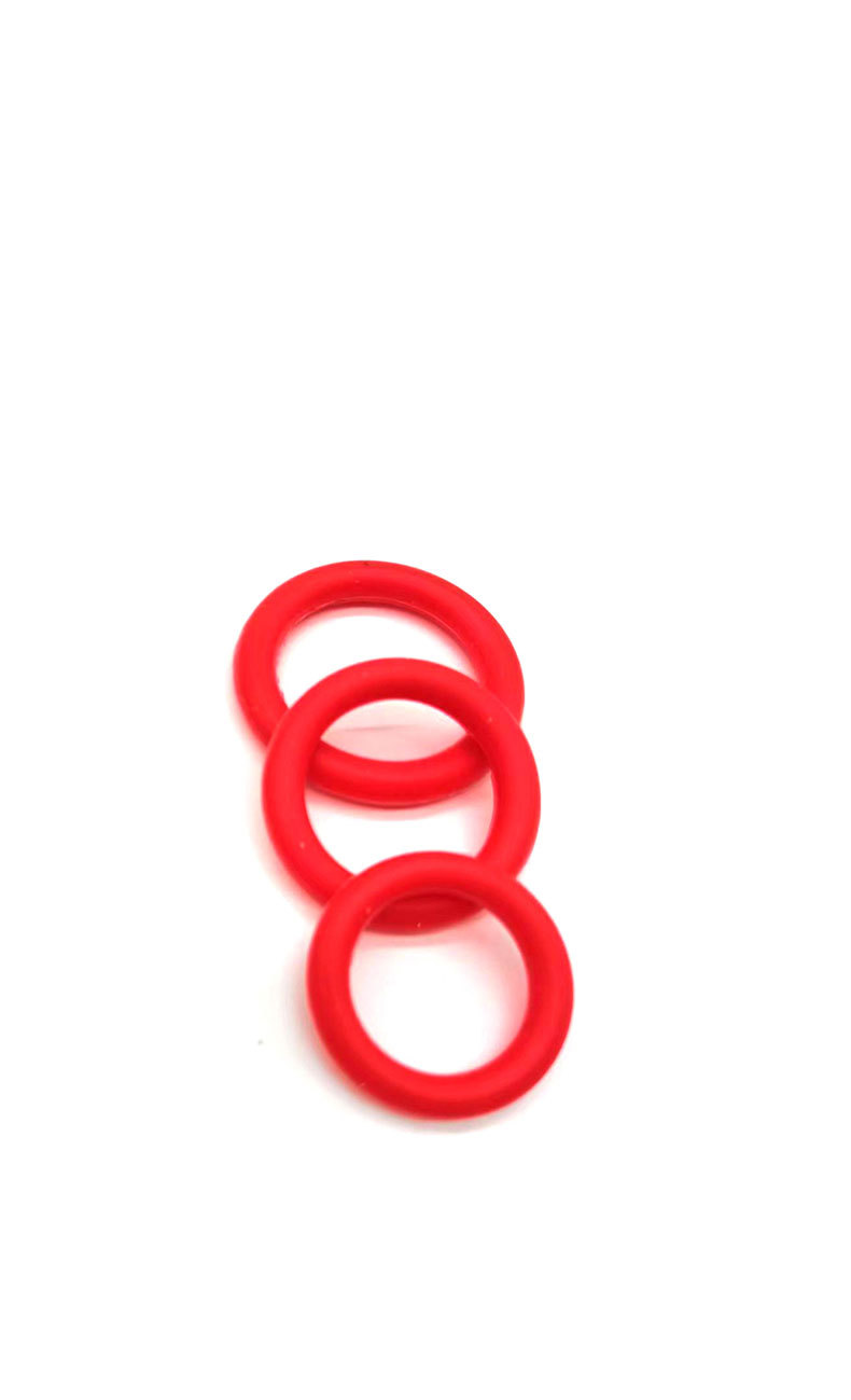 Silicone Vibrating Locking Ring for Men, Manual Control Couples Delay Device, Red — detail image 5