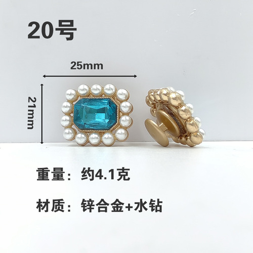 Cross-border Crocs Shoe Accessories Shoe Buckle Diamond Decorative Buckle Shoe Flower Accessories Beach Shoe Diamond Removable Mixed Rhinestone Buckle