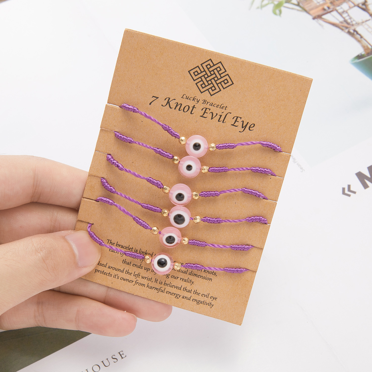 Fashion Eye Alloy Resin Knitting Unisex Bracelets 1 Piece