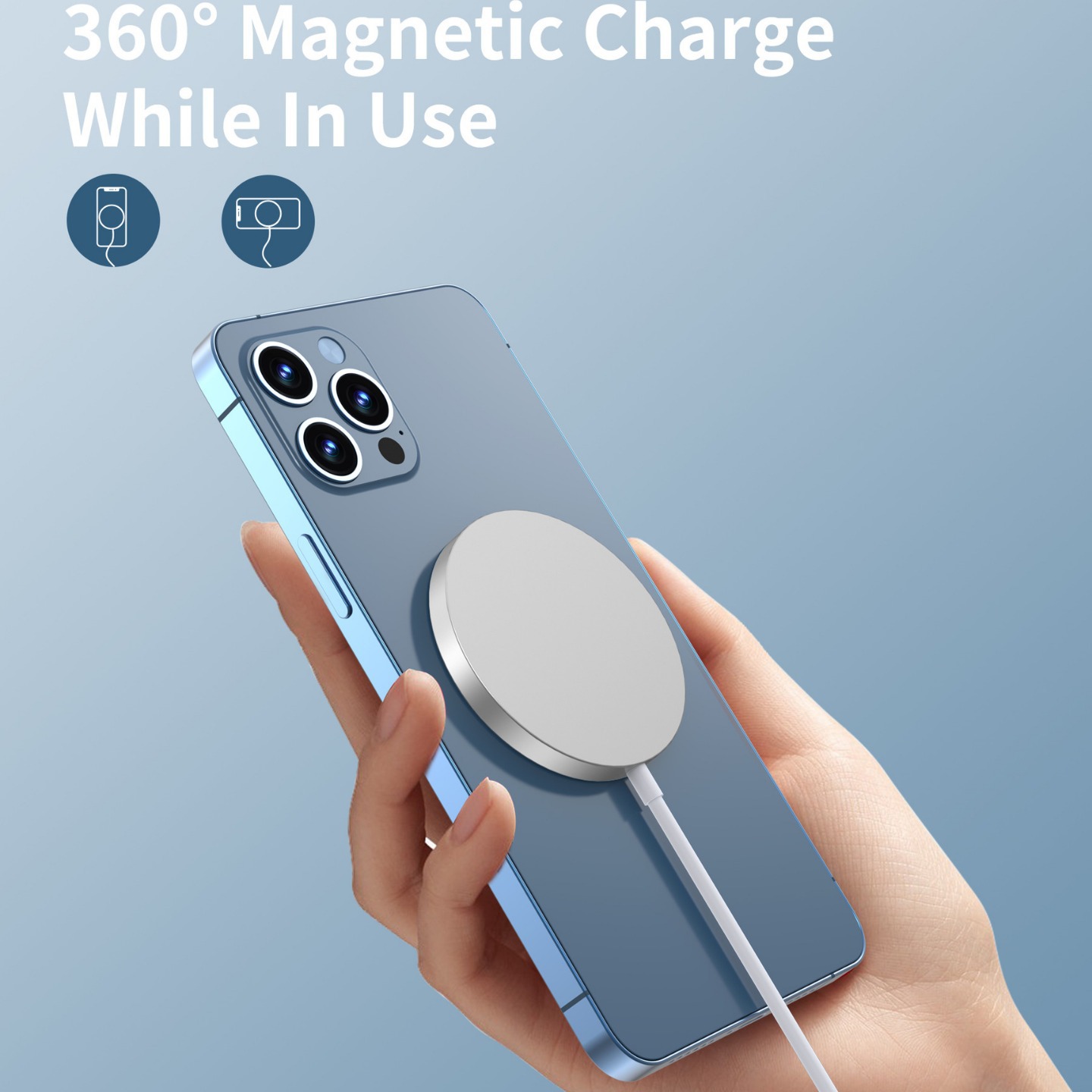 El nuevo cargador inalámbrico MagSafe de 15W es un cargador magnético inalámbrico adecuado para la carga inalámbrica de dispositivos Apple de la serie 16.