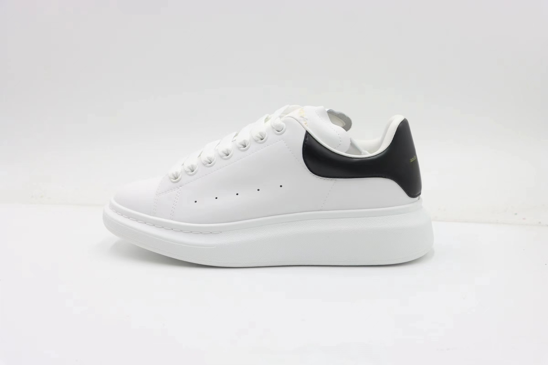 thumbnail for Putian High Version McQueen White Shoes Genuine Leather All-Match Board Shoes Top Layer Cowhide Inner Height Increase Thick Sole Casual Shoes for Men and Women