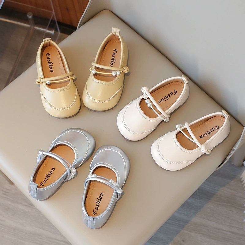 Кожаная обувь для девочек 2024 весна и осень новая детская обувь