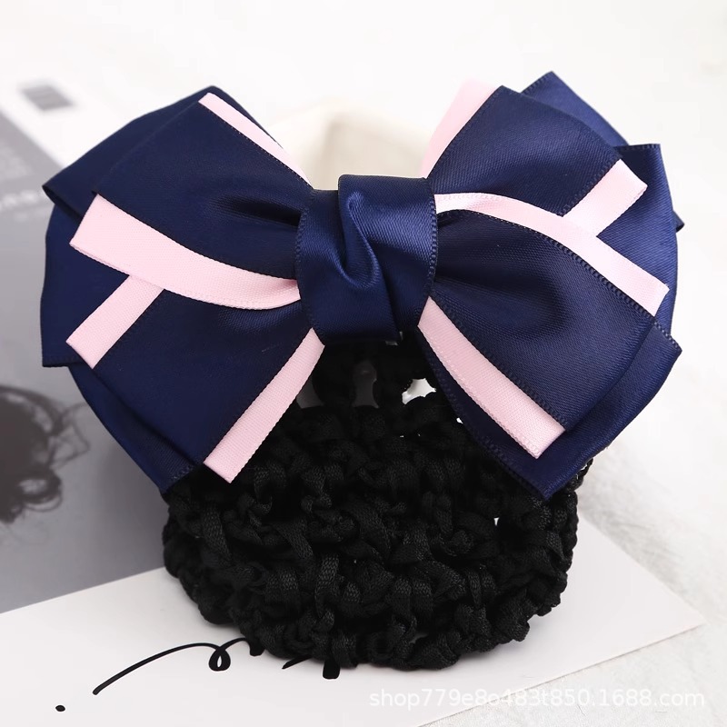 투톤 라이트 핑크-블랙 굵은 메쉬