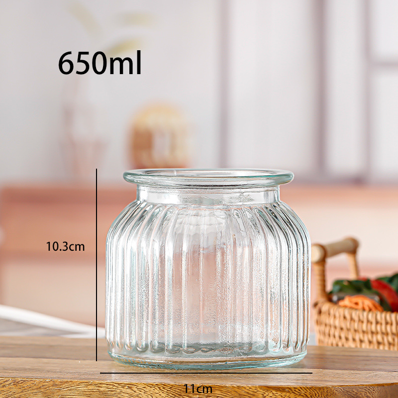 Fábrica al por mayor cosecha Festival gran boca calabaza decorativa botella de vidrio botella de almacenamiento jarra color florero corcho cubierta almacenamiento de calcio de sodio