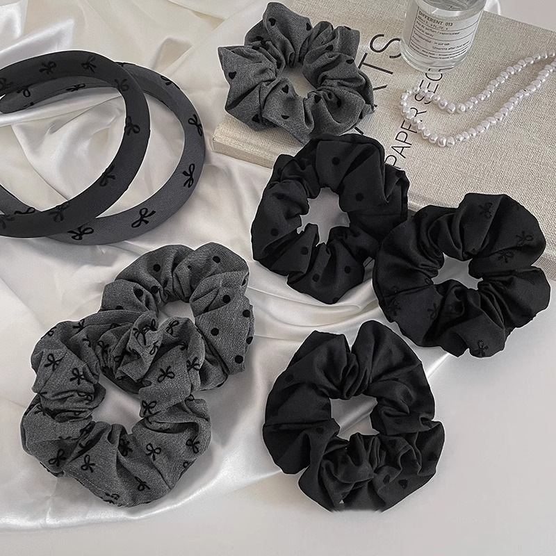 Red en línea serie gris adornamiento de cabello de alto grado anillo de cabello de intestino grueso 2025 nuevo cinturón de cabello de cráneo alto borde frangeo clips para mujeres