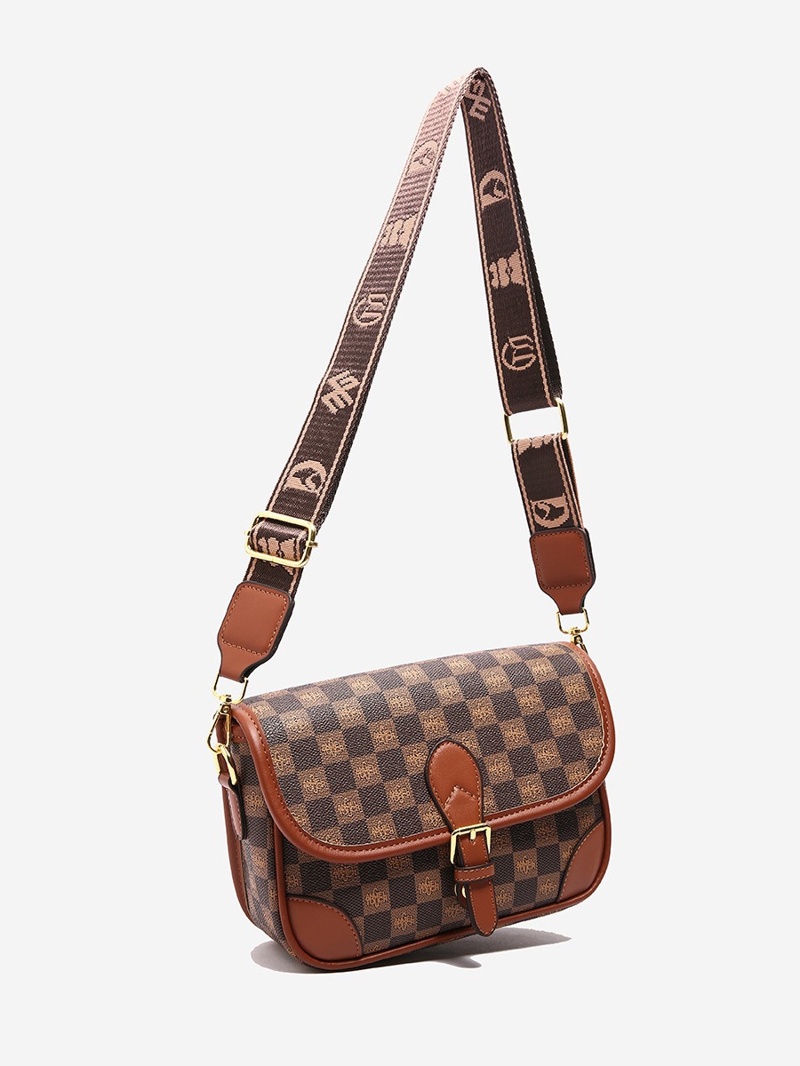 Ladies Winter Rhombus Shoulder Bag - Back View