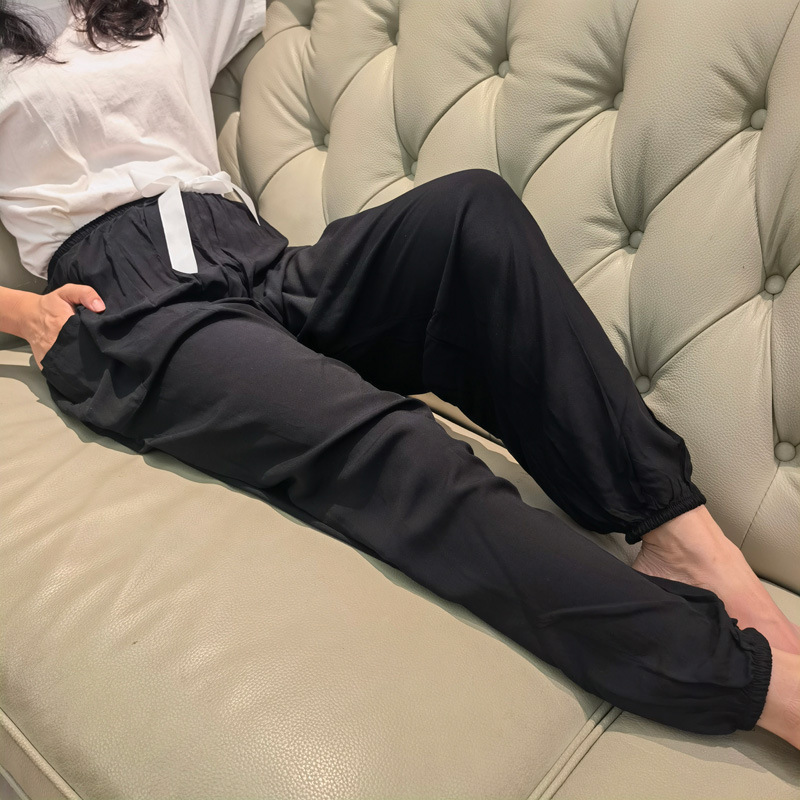 A generation of cotton silk pajamas ladies summer thin plus size artificial cotton beach pants mosquito-proof home air conditioning pants A generation of cotton silk pajamas ladies summer thin plus size artificial cotton beach pants mosquito-proof home air conditioning pants
