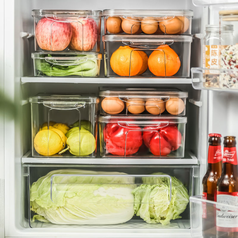 ペット冷蔵庫収納ボックス鮮度保持ボックス食品グレード透明果物と野菜冷凍ボックスキッチン整理卸売|undefined