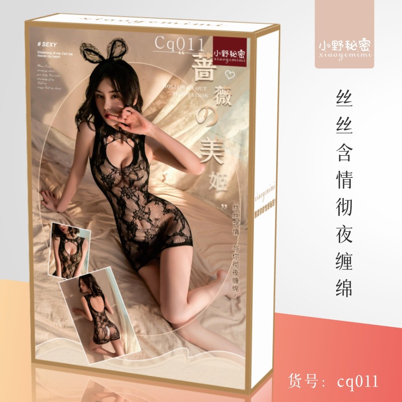 011 레이스 망사 란제리 (컬러 박스 포장, 비닐 밀봉)
