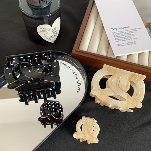 Zhou Yutong's same style Croissant Alkaline Water Knot Bread Hair Clip Retro Gentle Bow Circle French Back of the Head Hair Clip
