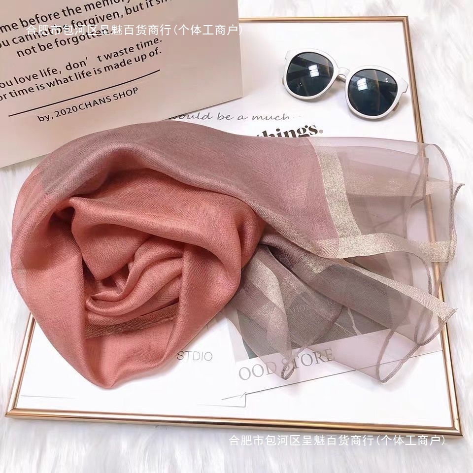 Silk thin winter fashionable scarf