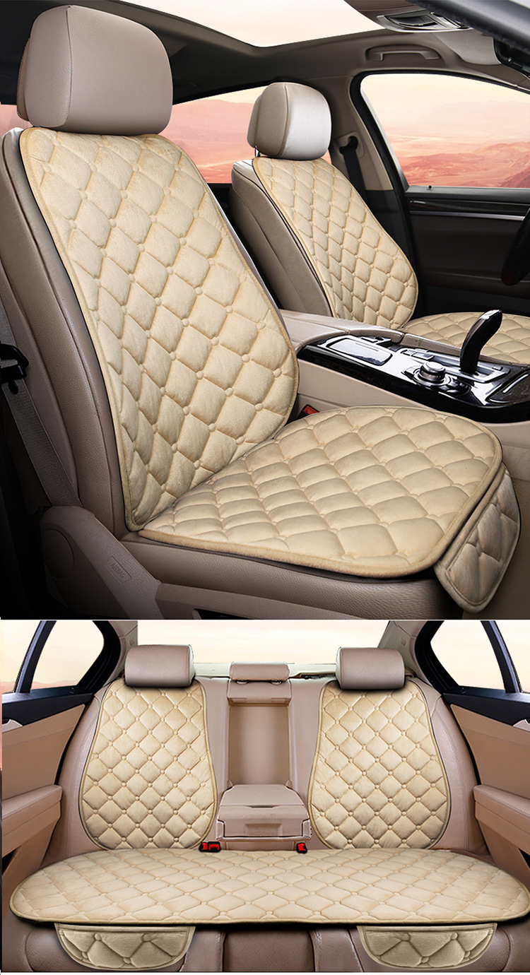 New Diamond plush winter car seat cushion down cotton main driving seat cushion rear office seat cover winter