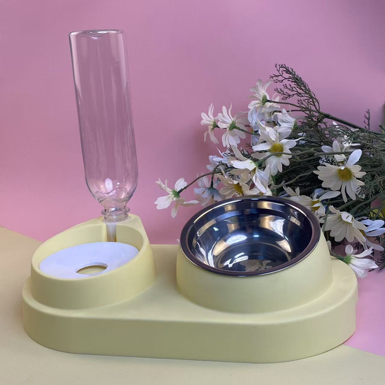 Tazón de gato Tazón doble Tazón de comida para gatos Tazón de perro Agua potable automática Tazón de arroz Diagonal Tazón de agua Alimentación Protección de la columna cervical Productos para mascotas