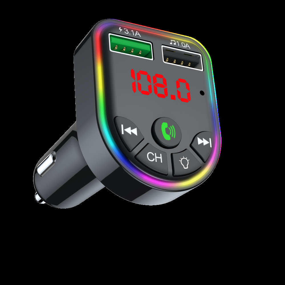 S10 Car Mp3 Bluetooth Player Fm Transmitter Car Mobile Phone Charger Export Cross-Border Southeast Asia Supply