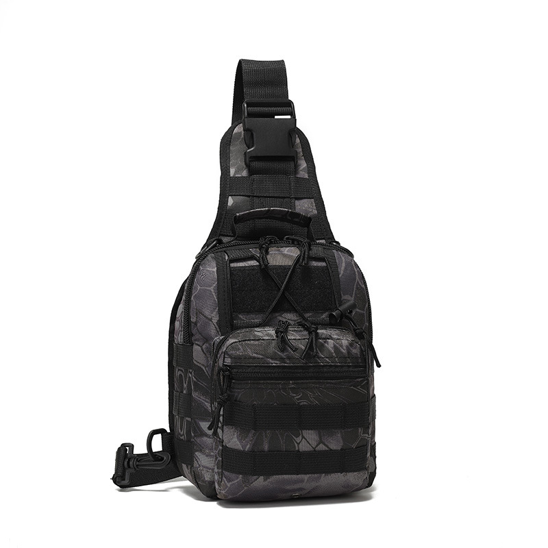 Bolso táctico transfronterizo para el pecho, riñonera para exteriores, bolsa de ciclismo, bolso pequeño de camuflaje para deportes al aire libre, bandolera de un solo hombro para exteriores.