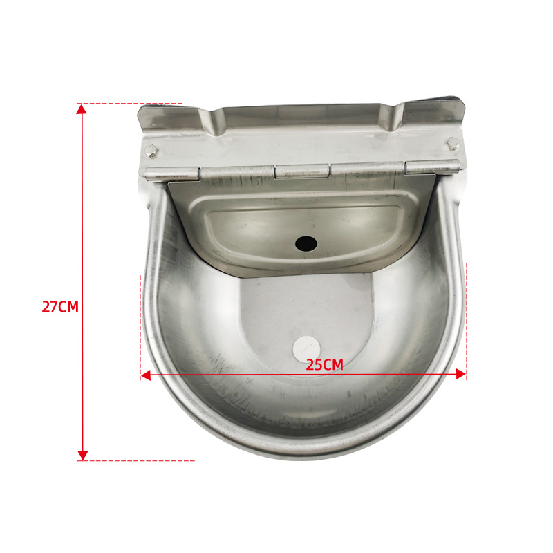 Recipiente para beber de vaca de acero inoxidable dispensador de agua potable de vaca alimentador automático de agua vaca caballo bola flotante tazón de agua vaca comiendo fregadero beber vaca Tazón