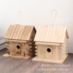 国境を越えた木製鳥の巣屋外中庭鳥の餌箱木製 DIY 落書き鳥の巣オウム繁殖木製鳥の巣