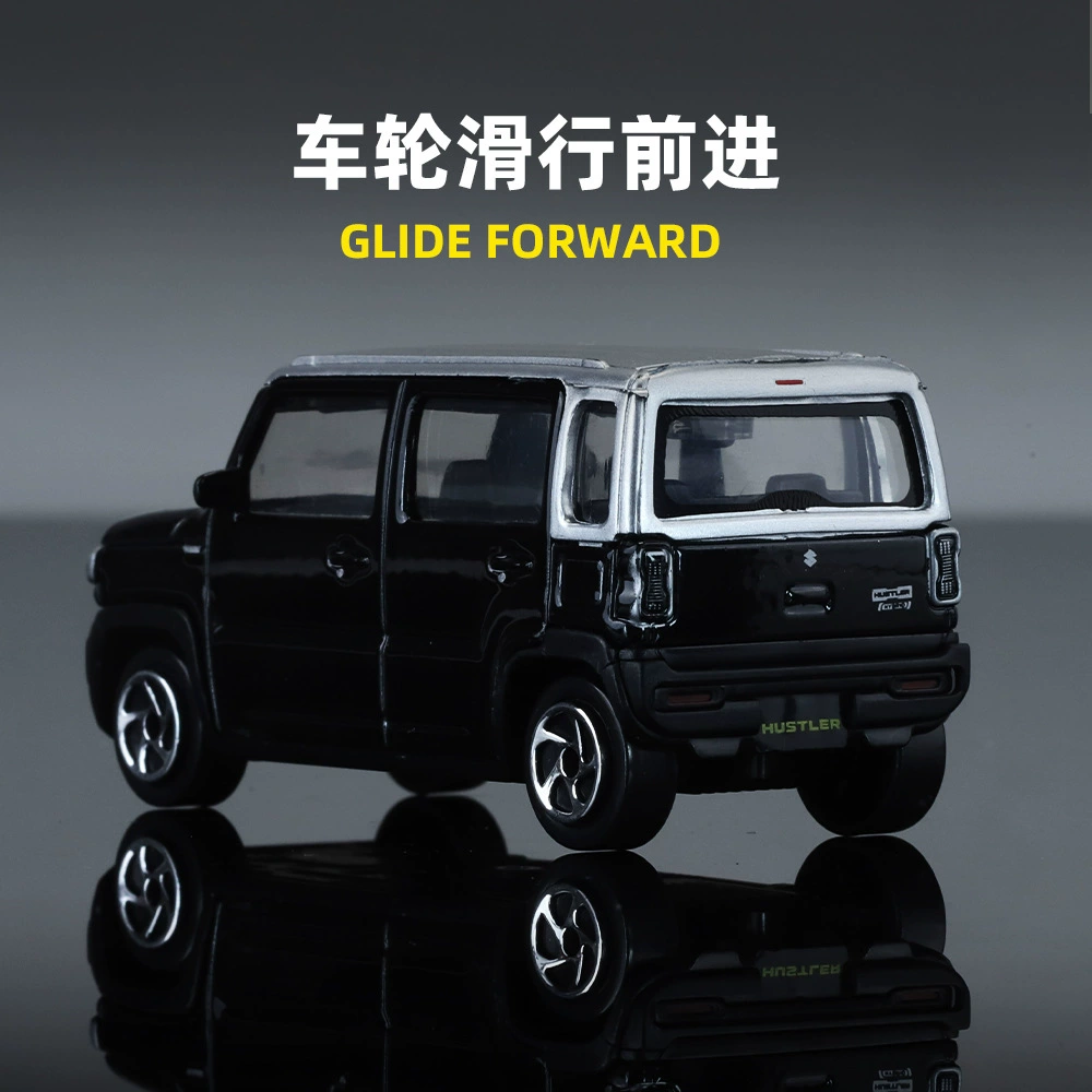 [Бесплатная доставка оригинальная лицензия 1:64 серии Suzuki Hustler металлическая статическая модель автомобиля детальная коллекционная фигура]