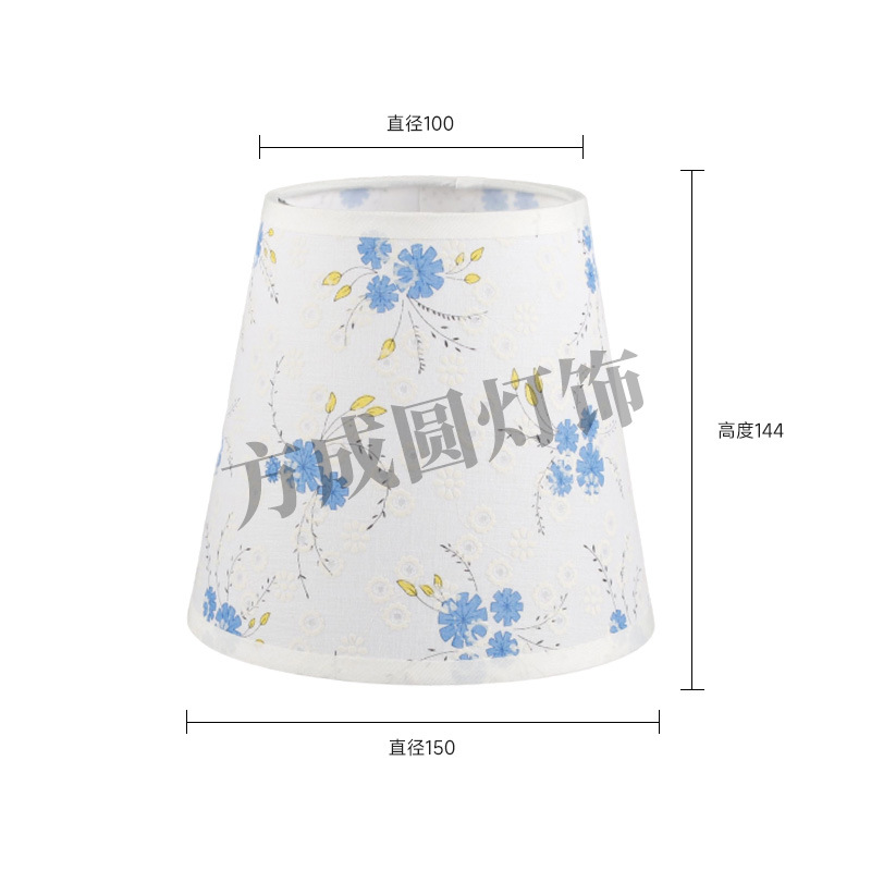 Patrón de impresión Pantalla de lámpara de pegatina plana al por mayor candelabro retro Pantalla de lámpara de lino Casa de familia Estudio Salón de té Lámpara redonda Pantalla de lámpara