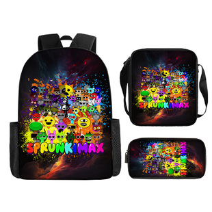 16inch Amazon Cross-Border Game Rhythm Box Sprunki Backpack Kidsren's Student School Bag Backpack