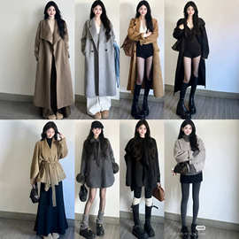 秋冬季新款韩版中长款羽绒服棉服上衣大衣外套女品牌撤柜女装尾货