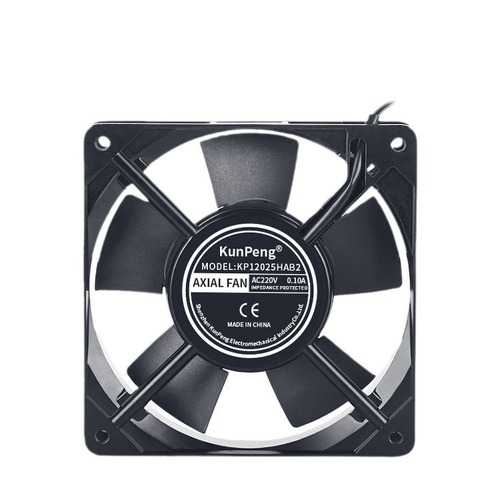 Factory direct sales 12cm fan 220v industrial equipment 12025 fan ball cabinet 110v cooling fan